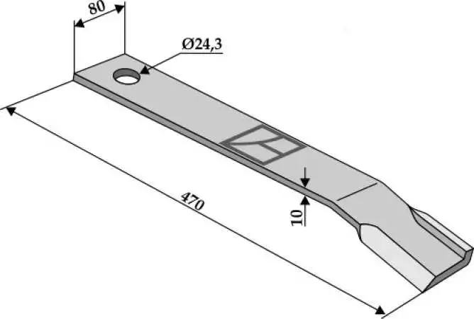 Mähermesser 470mm - rechts